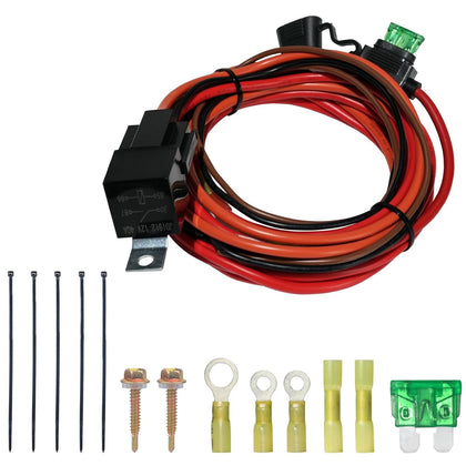 Electric Fuel Pump Relay Bypass Harness, Fuel Pump Relay Kit Wiring Harness 40 AMP Waterproof Relays Heavy Duty 10