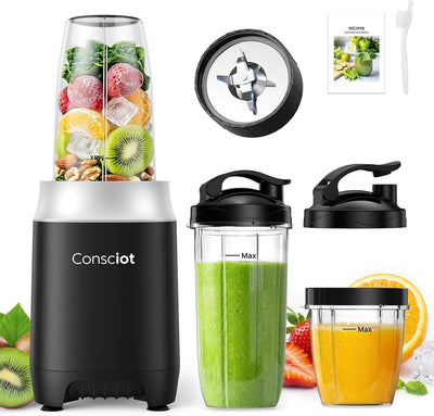 CB10 11Pcs Personal and Countertop Blender Combo, 900 Peak Watts | Make Shakes & Smoothies, Frozen Drinks, Baby Food