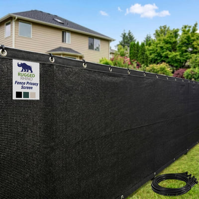 Fence Privacy Screen 180 GSM Heavy Duty Mesh, 4x50 FT Black