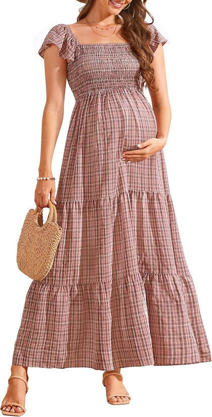 Maternity Baby Shower Dress Photoshoot Pregnancy Maxi Dress