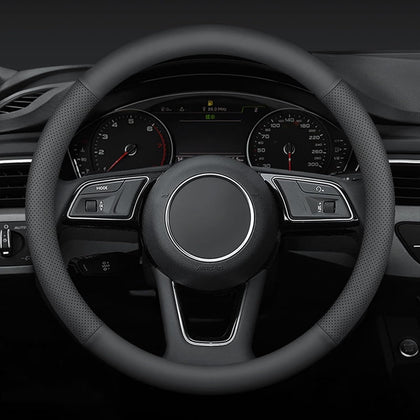 Steering Wheel Cover Standard Size 14.5-15 inch, Non-Slip Car Wheel Cover Protector, Non-Folding Packaging