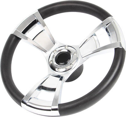 13.8 Inch Boat Steering Wheel with 3/4" Axle Marine Adapter