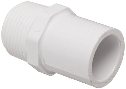 Spears 461 Series PVC Pipe Fitting, Adapter, Schedule 40, 3/4" NPT Male x 3/4" Spigot