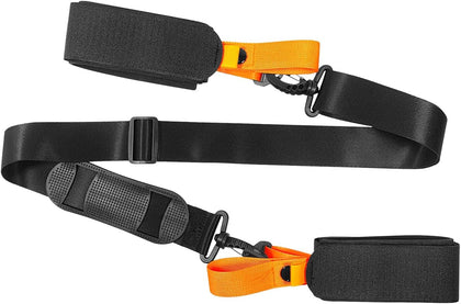 Multiple Use Ski Sleds Shoulder Strap Hands Frees Transport for Skis Snowboards Adjustable EVA Strap Outdoor