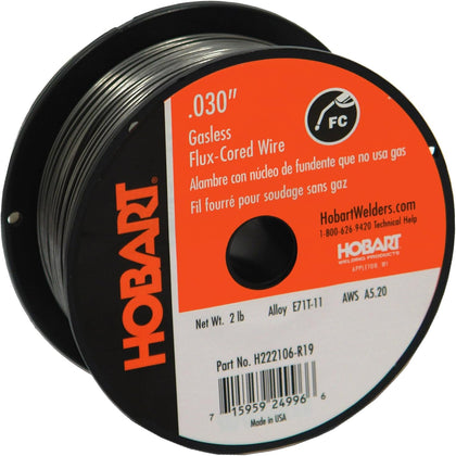 E71T-11 Flux-Cored Welding Wire 0.030 in, 2 lb Spool, Gasless | Self-shielded carbon steel; runs gasless; for