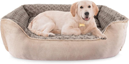 Rectangle Dog Bed for Large Medium Small Dogs - Washable Orthopedic Sofa Bed, Soft Breathable Puppy & Pet Cuddler