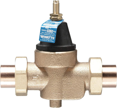Watts LFN45B Lead-Free Water Pressure Reducing Valve 3/4" Solder Union