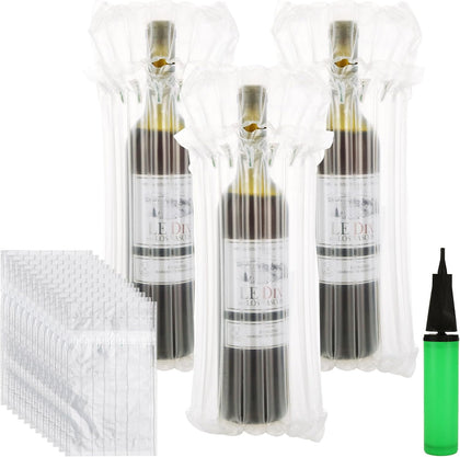 100 Packs Wine Bottle Protector for Travel, Wine Bottle Travel Protector Bags, Inflatable Air Column Cushion Bags