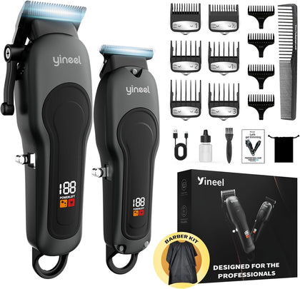 Hair Clippers for Men, Professional Cordless Clippers & Trimmer Set, Super Quiet, Clippers for Hair Cutting Kit with