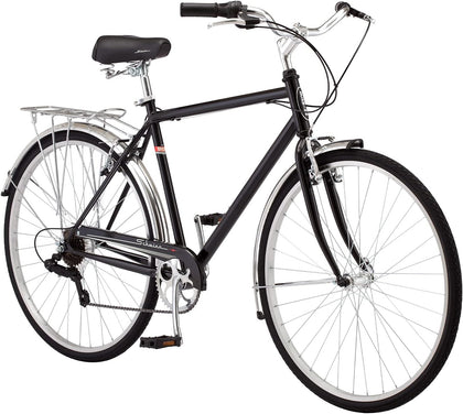 Wayfarer Hybrid Bike, 700c Mens and Womens Bike, 7-Speed Hybrid Bicycle, Retro Steel Frame, Front and Rear Linear