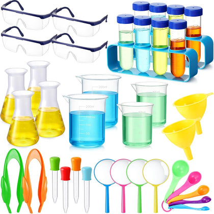 39 Pcs Science Kits for Kids Educational Lab Science Experiments Early Learning Set Include Beakers and Test Tubes