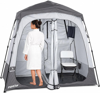 Camping Shower Tent Deluxe Changing Room Easy Set Up Privacy Shelter,Large Toilet Tent with Floor Drain Design for
