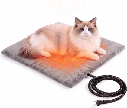 Cat Heating Pad, Pet Heating Pad for Cats & Small Dogs, Indoor & Sheltered Outdoor Use, Removable Cover, Waterproof