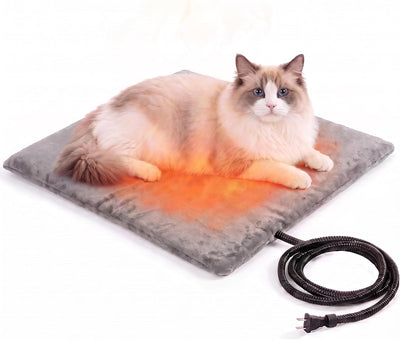 Cat Heating Pad, Pet Heating Pad for Cats & Small Dogs, Indoor & Sheltered Outdoor Use, Removable Cover, Waterproof