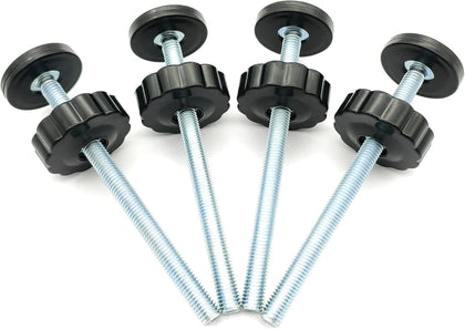 4 Pack 8MM Baby Gate Threaded Spindle Rod, Replacement Hardware Parts Kit for Pet & Dog Pressure Mounted Safety Gates