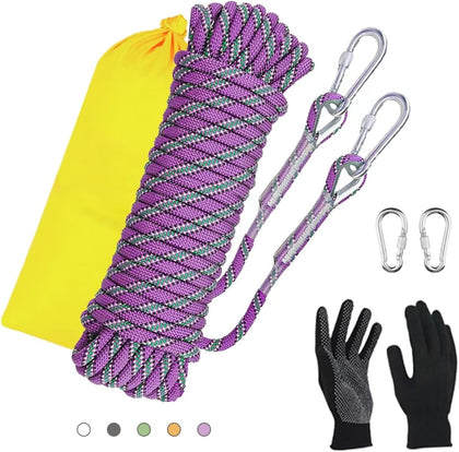 Static Climbing Rope - Heavy Duty Climbing Rope for Rock Climbing, Tree Climbing Gear, Arborist Rope, and Camping