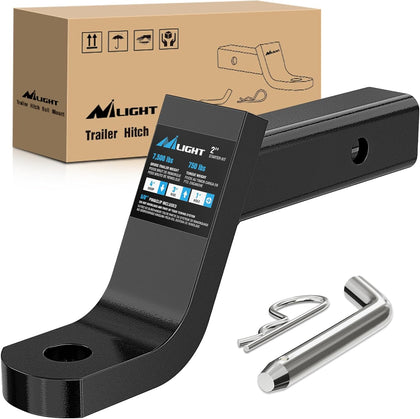 4-Inch Drop Trailer Hitch Ball Mount fit 2" Receiver w/Hitch Pin