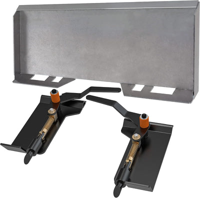 5/16" Skid Steer Attachment Plate quick attach mount plate & quick attach adapter Compatible with Kubota and Bobcat