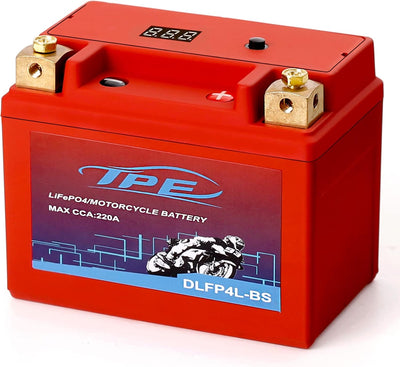 TPE Lithium Motorcycle Powersport Battery LiFePO4 Engine Start Battery 12.8V 2.5AH 220CCA with BMS (Smart Management System) 2500-8000 Life Cycles