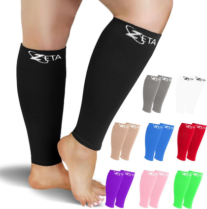 Plus Size Calf Compression Sleeves for Women and Men, Wide Calf Footless 15-19 mmHg, 2XL-6XL