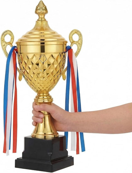 Soccer Trophy Large Gold Trophy Cup Awards | Ideal for Awards Gold Metal Trophy for Soccer Basketball Championships