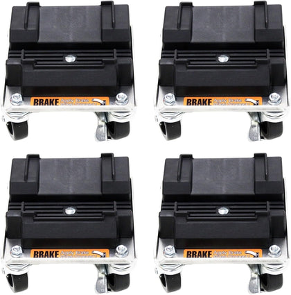Plow Pusher Storage Dolly Set for ATV/UTV Snow Plow Blade – Heavy-Duty 6061-T6 Aluminum, 1,050 lb Capacity (4 Pack)