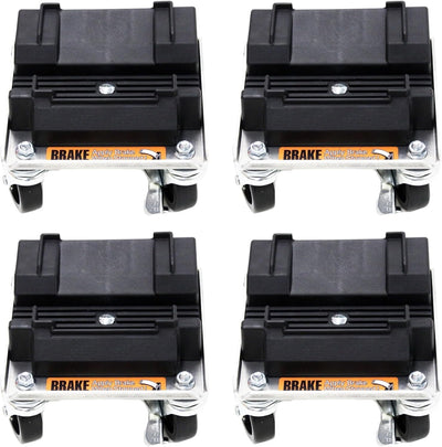 Plow Pusher Storage Dolly Set for ATV/UTV Snow Plow Blade – Heavy-Duty 6061-T6 Aluminum, 1,050 lb Capacity (4 Pack)