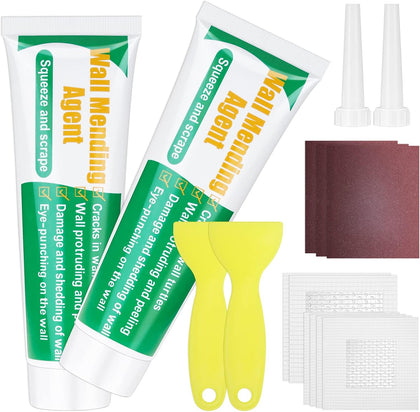 Drywall Repair Kit - Large Hole Patch, Wall Mending Agent with Scraper - Easy to Fill Holes for Home Wall, Plaster