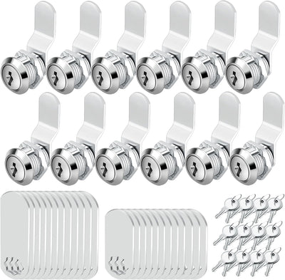 5/8 Cam Locks - 5/8 Diameter Cam Lock Keyed Alike Cabinet Locks Secure Files Drawers Mailbox RV Cylinder Replacement
