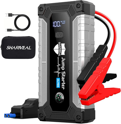 6000A Jump Starter, Portable Jump Starters 12V Car Battery Booster Jump Box Pack for All Gas & 10.0L Diesel Engines