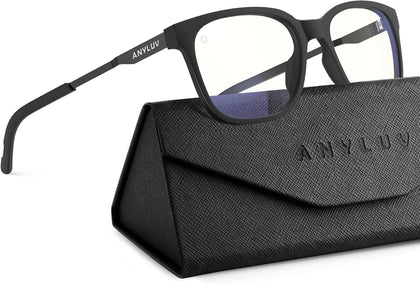 Blue Light Glasses for Men, Lightweight Computer Gaming Glasses, Stylish Anti Eyestrain Blue Light Blocking Men