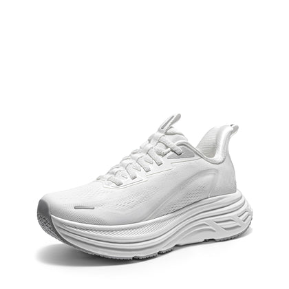 Women's Slip On Walking Shoes Running Sneakers,All White,6W