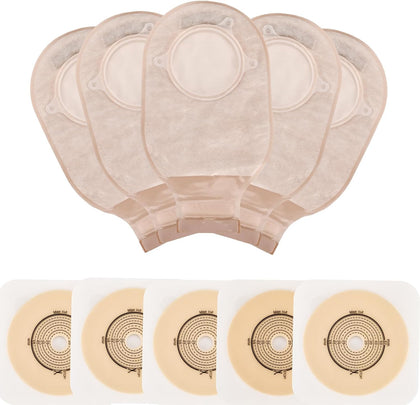 Colostomy Bags 21 Pcs 2-Piece Drainable Pouch Cut to Fit 20-57mm