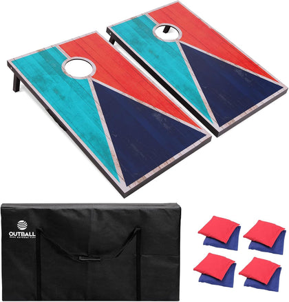 Cornhole Set 4x2 and 3X2 Regulation Size Corn Holes Sets with Carrying Bags & 8 Bean Bags Cornhole Boards Bean Toss