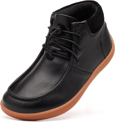 Kids Wide Toe Box Leather Boots Versatile Dress Casual School Shoes for Boys Girls