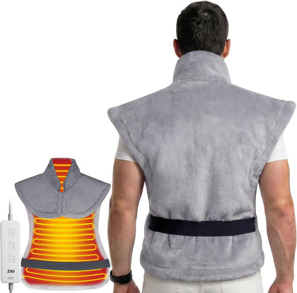 Heating Pad for Back Neck, and Shoulder, 38" x 26" Extra Large Electric Heated Wrap for Full Body Relax, 3 Heat