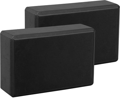 Yoga Blocks 2 pack, Gym Blocks, Exercise Workout Fitness Bricks, Pilates Stretch Handstand Non-Slip
