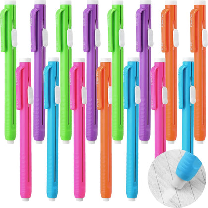30 Pcs Retractable Mechanical Eraser Pen, School Pen-Style Erasers Pencil Click Bulk for School Office Painting