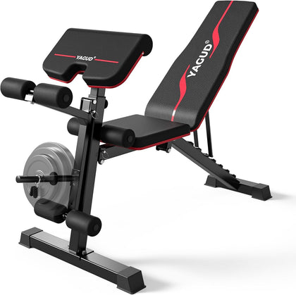Weight Bench Press, Adjustable Workout Bench, Foldable Strength Bench | 8 Levels Adjustable, 880LBS Capacity Weight
