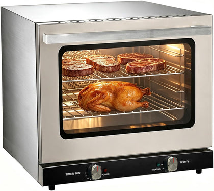 Hakka 70 QT/66L Commercial Convection Oven, 2800W Stainless Steel 4-Tier