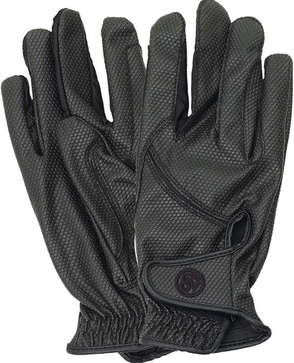 Unisex Tek-Flex Riding Gloves | Durable All-Season Leather Gloves with Touch Screen and Hook & Loop Wrist Closure