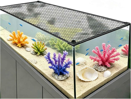 DIY Magnetic Aquarium Lid Fish Tank Hood Top Cover Anti-Jumping Net Cover Mesh to Protect Fish Jumping Out of