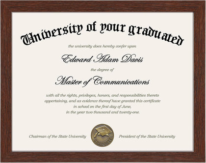 Certificate Frame, 8.5 by 11 Diploma Frames, 1 Pack, Mahogany | Clear Plexiglass, 8.5x11 Document Degree Frames for