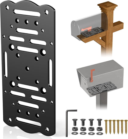 Metal Mailbox Mounting Bracket,Post Mount Mailboxes Board,Mailbox Bracket for Wood or Hollow Posts,Mailbox Mounting