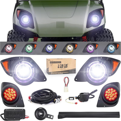 10L0L Golf Cart Headlights Taillights Kit for Yamaha G29 Drive 2007-2016