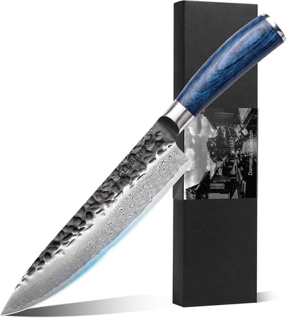 8" Japanese Damascus Chef Knife – High Carbon Stainless Steel, 67 Layers