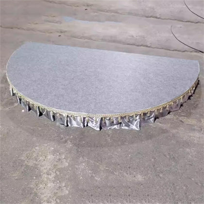 Semi Circle Stage Platform, steel, Entertainment Stage Riser/Performance Deck, Heavy Duty, for Performances at School