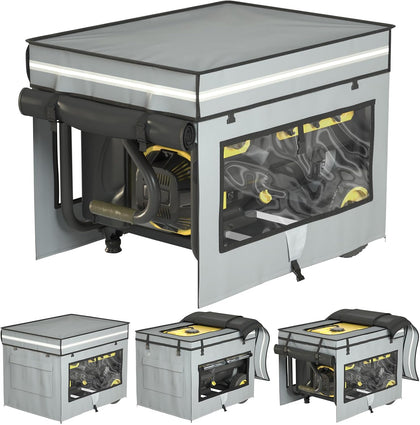 Generator Covers While Running, 32"L x 24"W x 24"H Heavy Duty Waterproof Generator Covers for Outside, Compatible
