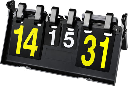 Scoreboard, Score Keeper, Score Flipper, Sport Scoreboard for Indoor & Outdoor Sports, Portable Scoreboard Flips up