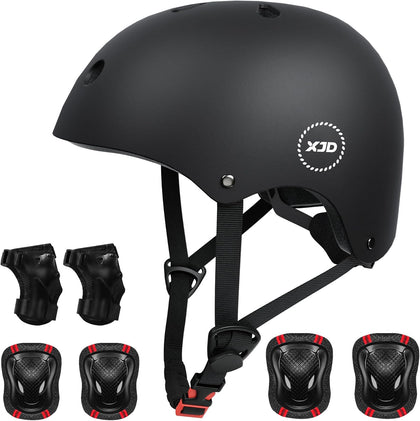 Kids Bike Helmet,Multi-Sport Protective Gear Set for 3-5-8-14 Years Boys Girls with Knee and Elbow Pads Wrist Guards